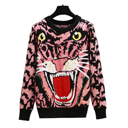 Jastie Tiger Jacquard Women Sweater Long Sleeve Autumn Winter Sweaters Jumper O Neck Knit Pullover Top blusa de frio feminina-in Pullovers from Women's Clothing on Aliexpress.com | Alibaba Group