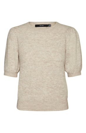 VERO MODA Lefile Puff Short Sleeve Ribbed Sweater | Nordstrom