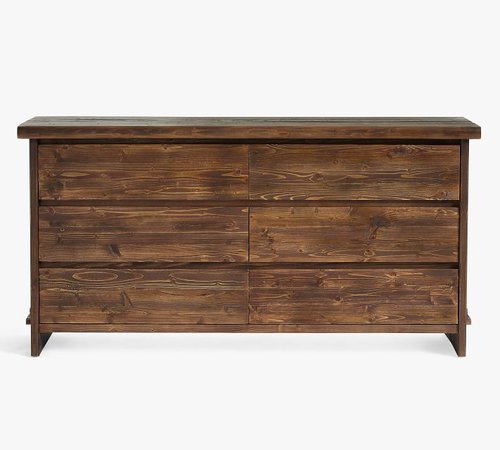 North Reclaimed Wood 6-Drawer Wide Dresser | Pottery Barn