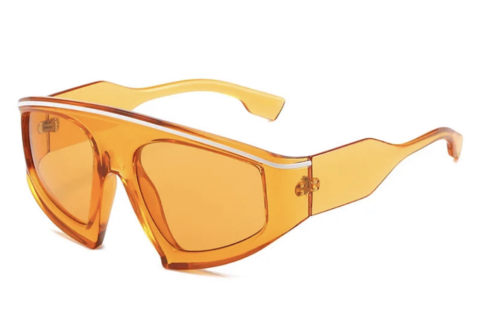 Orange Y2K Wrap Around Sunglasses