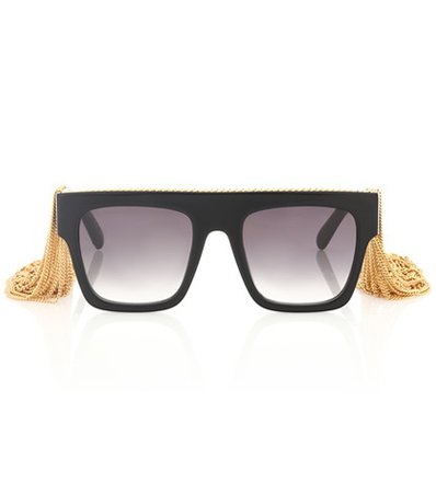 Chain Tassel square sunglasses