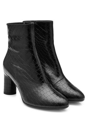 Embossed Leather Ankle Boots Gr. IT 36