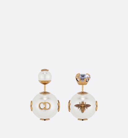 Dior Tribales earrings in aged gold-tone metal - Fashion Jewellery - Woman | DIOR