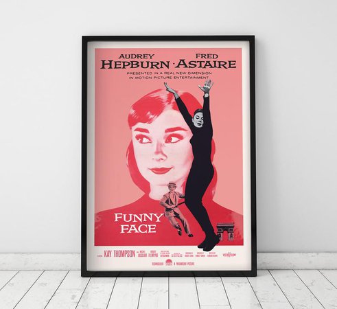 Vintage Movie Poster Audrey Hepburn Funny Face Classic | Etsy