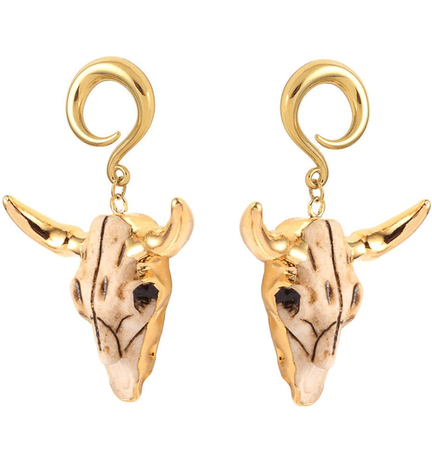 gold bone ear hangers