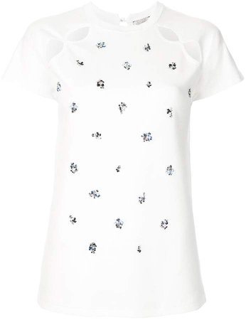 sequin embroidered T-shirt