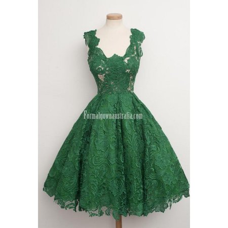 Ball Gown Black Lace Scoop Neck Appliques Sleeveless Knee-length Formal Homecoming Dress New - Formalgownaustralia.com