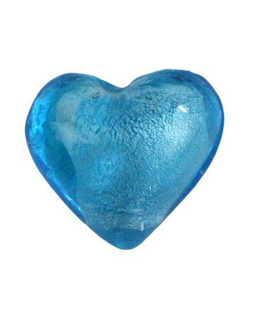 HomArt Venetian Glass Heart Sky Blue Set of 6 - AREOhome