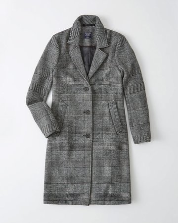 Womens Wool-Blend Dad Coat | Womens Coats & Jackets | Abercrombie.com
