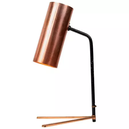 1950s Stilux Copper And Metal Table Lamp Auction