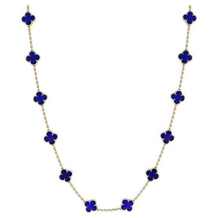 van cleef necklace blue
