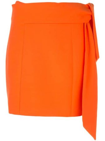 Alice+Olivia Bow Tie Mini Skirt CC002213302 Orange | Farfetch