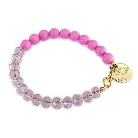 Bracelets | Shop Women's Pink Crystal Bracelet at Fashiontage | 1667e04c