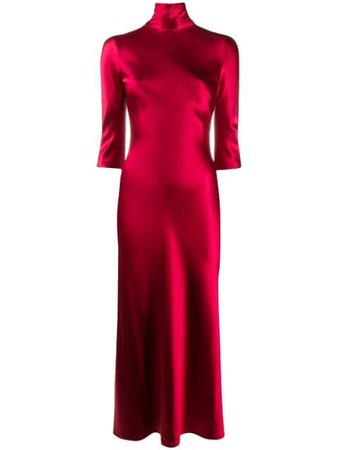 Red Galvan Margot Midi Dress | Farfetch.com