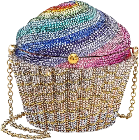 Judith Leiber Rainbow Cupcake Crystal Clutch