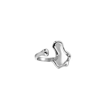 Y2k Irregular Liquid Metal Lava Rings For Women Egirl Creative Geometric Hollow Open Ring Branches Texture Rings Trendy Jewelry - Rings - AliExpress