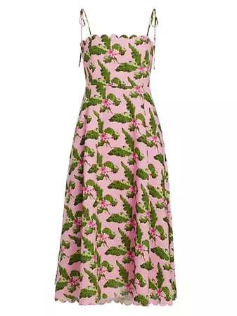 Shop AMUR Tori Floral Midi-Dress | Saks Fifth Avenue