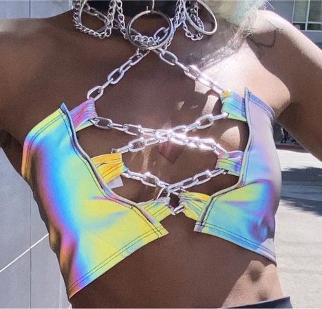 iridescent chain top