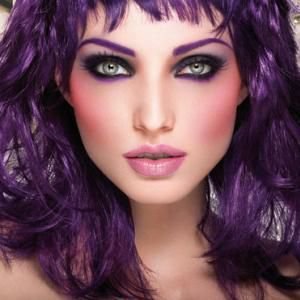 Full Face Violet Makeup