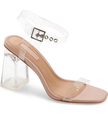 Topshop Sonia Clear Block Heel Sandal (Women) | Nordstrom
