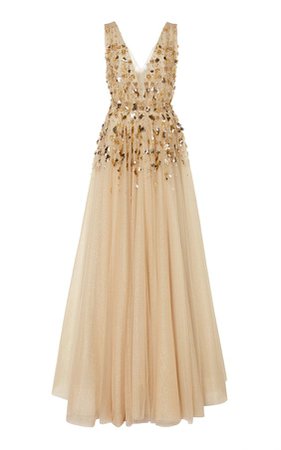 Jenny Packham Gold-Champagne Gown | Moda Operandi