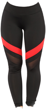Black and Red sporty leggings