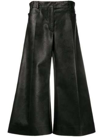 Stella McCartney faux-leather wide-leg Trousers - Farfetch