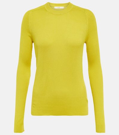 Ribbed Knit Silk Sweater in Yellow - CO | Mytheresa