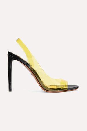 Amber Ghost Patent-leather And Pvc Sandals - Yellow