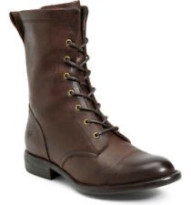 brown military boots