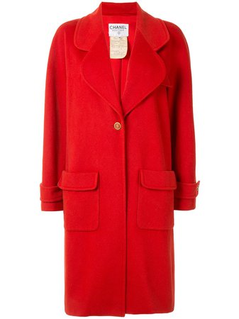 Chanel Pre-Owned 1994 Cashmere single-breasted Coat - Farfetch