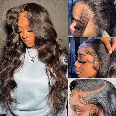 Amazon.com : 30 Inch Lace Front Wigs Human Hair Pre Plucked with Baby Hair Body Wave 13x4 Transparent Lace Frontal Wigs for Black Women Glueless Lace Front Body Wave Wig Human Hair : Beauty & Personal Care