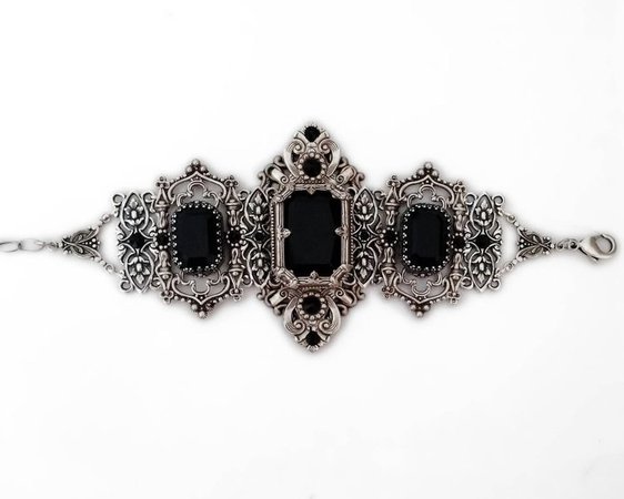 Aranwen’s Jewelry Black Victorian Gothic Necklace