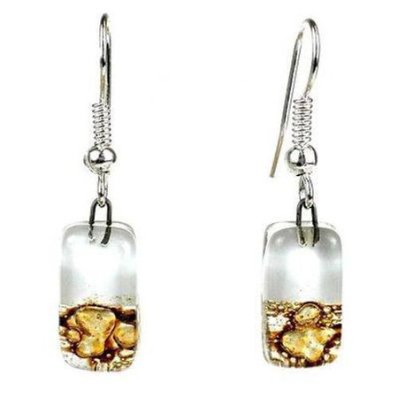 Root Beer Float Design Small Glass Earrings - Tili Glass | fashion jewelry