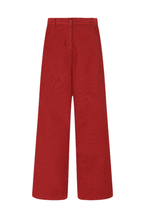 The Row - Chan Pant in Red Corduroy