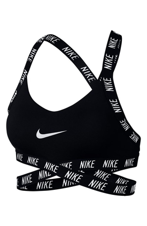black & white Nike sports bra