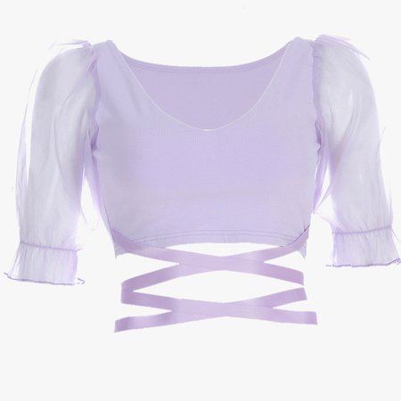 Mesh Puff Sleeve Purple T-Shirt · FE CLOTHING · Online Store Powered by Storenvy