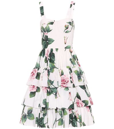 Floral Cotton-Poplin Midi Dress | Dolce & Gabbana - Mytheresa