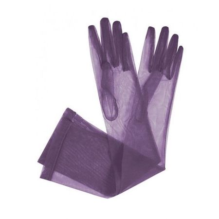 sheer purple gloves