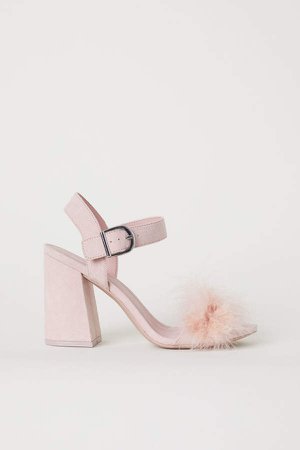 Block-heeled Sandals - Pink