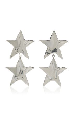Nico Silver-Plated Star Earrings By Oscar De La Renta | Moda Operandi