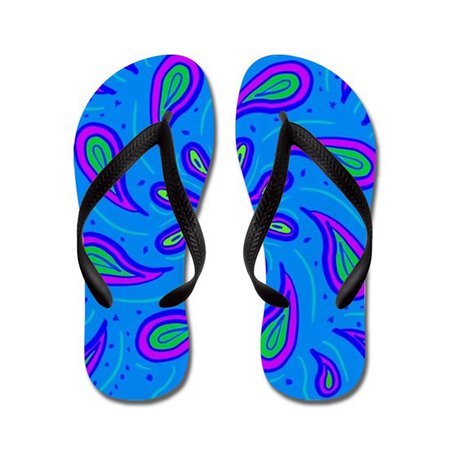 Paisley Blue Flip Flops by SimpleLife - CafePress