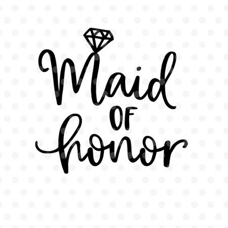 Maid of Honor svg Bridesmaid svg wedding svg bride svg | Etsy