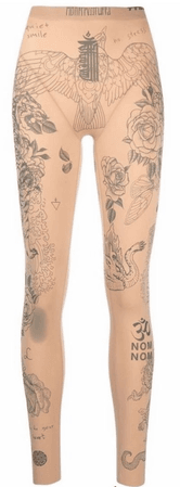 ttswtrs Tattoo Print Leggings
