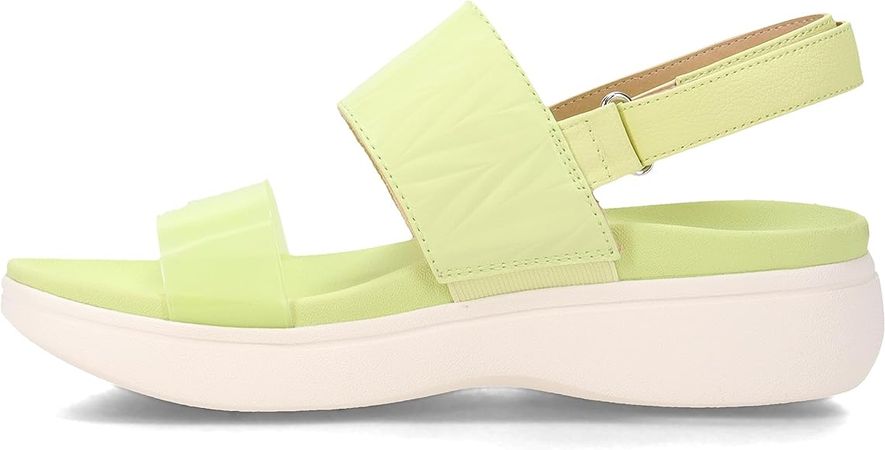 Amazon.com | Vionic Karleen Women's Ankle Strap Comfort Wedge Sandal Pale Lime - 6 Medium | Platforms & Wedges