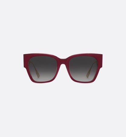 30Montaigne1 Burgundy Rectangular Sunglasses - products | DIOR