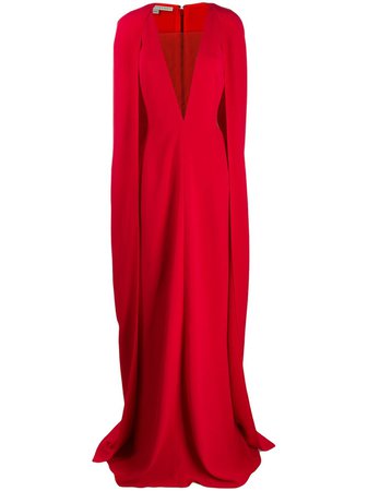 Stella Mccartney Cape-Style Evening Gown 575007SNA28 Red | Farfetch