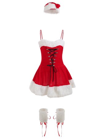 DressLily.com: Photo Gallery - Christmas Santa Claus Dress Costume Set