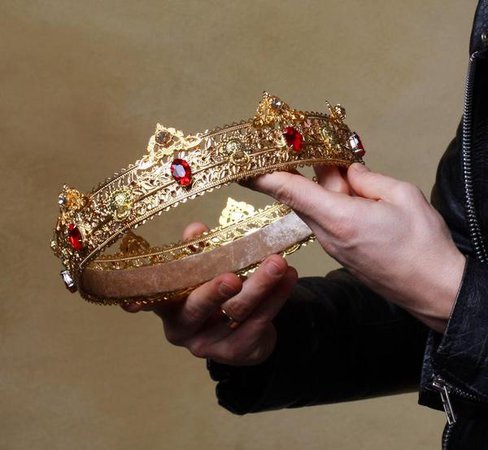 RENAUD Lion Crown, Red Crystals Crown, Custom, King Crown - olenagrin