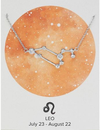 Sterling Forever Silver Leo Constellation Necklace